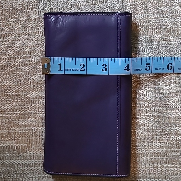 Rolfs American Classic Vintage Purple Cowhide Leather Checkbook Wallet - Picture 13 of 13
